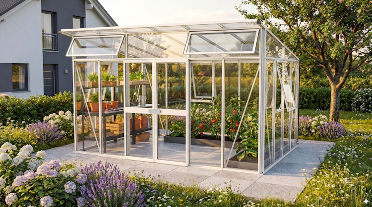 Vitavia Gewächshaus Aura 7800 inkl. 4 Fenstern - 7,8 m²
