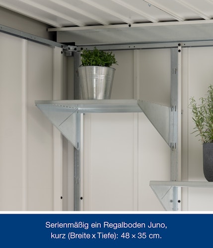 Hörmann Metall-Gerätehaus Juno JSD mit Satteldach