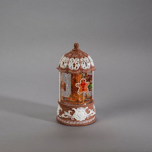 Konstsmide Weihnachtsbeleuchtung Wasserlaterne Lebkuchen Karussell, braun, rotierend