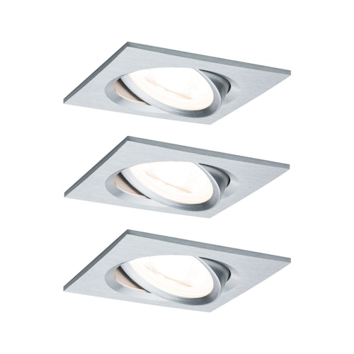 Paulmann Einbauleuchte Nova 3er LED 3x6,5W Alu eckig