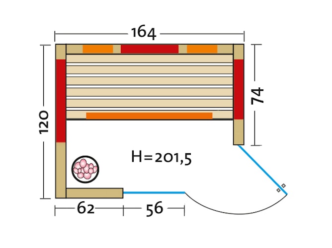 Infraworld Infrarotkabine TrioSol Prima 2 inkl. 5-teiligem gratis Zubehörset