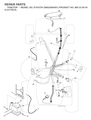 Husqvarna Gartentraktoren GTH2754, 96023000401, 2005-06