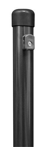 Alberts® Zaunpf,zinkp.anthrazit-metall.,Kst.b,Länge1200mm,Pfostenst.⌀38mm,Geflechth.800mm 613082