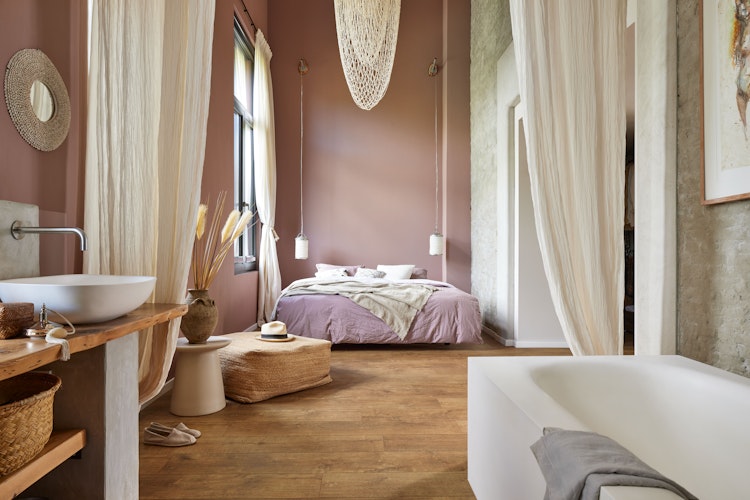 MEISTER Designboden MeisterDesign. flex DD 400 1290 x 216 x 5 mm 6949 Stieleiche cognac Porensynchron-Struktur