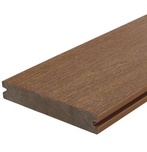 Fiberdeck Premium WPC-Terrassendiele Teak massiv 23 x 138 mm