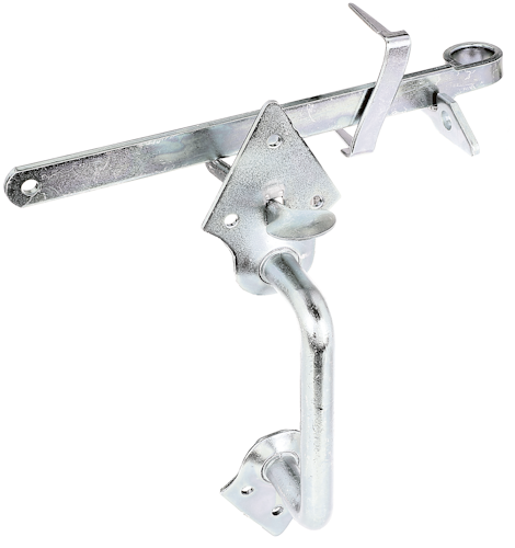 Alberts® Klinken-Set f. Flechtzaun-u. leichte Holztore galvanisch verzinkt dickschichtpassiviert