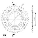 Vorschaubild Supersprox Stealth-Kettenrad 525 40Z (Rot)