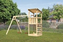 Vorschaubild Akubi Kinderspielturm Anna mit Pultdach inkl. Doppelschaukel und Kletterwand