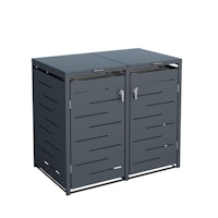 T&J OSKAR Mülltonnenbox 132 x 80 x 116 cm Anthrazit