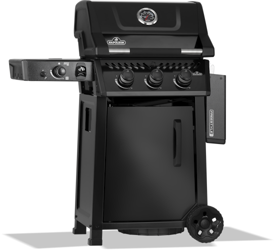 Napoleon Freestyle PRO 365, 3 Hauptbrenner, SIZZLE ZONE Seitenbrenner und Tür, Schwarz
