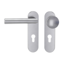 Vorschaubild Griffwerk LUCIA PROFESSIONAL Schraubtechnik FS -Edelstahl matt  Kurzschild-Garnitur -Schraubt. -Knopf R2 -WL -Stift 9mm -TS 38-50mm