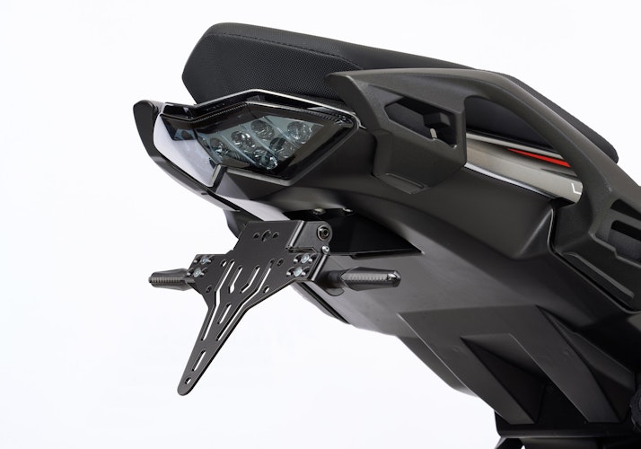 PROTECH V-SHAPE Kennzeichenhalter  Alu & Stahl Schwarz für KAWASAKI Ninja 1000 SX, Ninja 1100 SX / SE, Z1000 SX