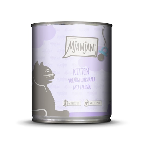 MJAMJAM Leckere Mahlzeit Kitten 800g Dose Katzennassfutter