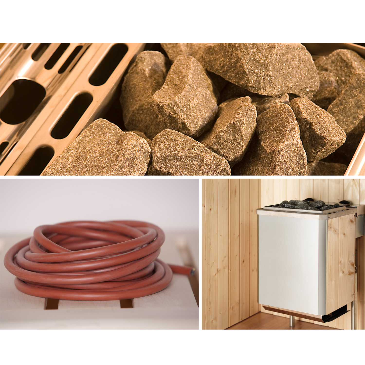 Weka Saunaofen-Set 11 inkl. 9 kW Kompakt-Ofen, Saunasteine, integrierte Steuerung