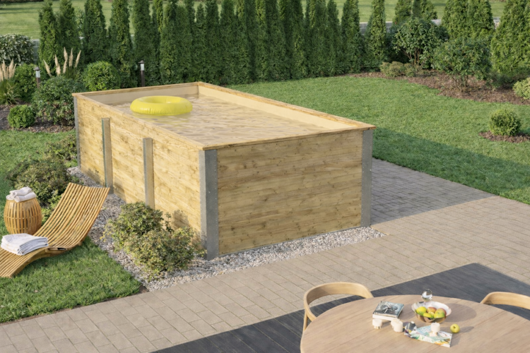 Weka Massivholzpool Siargao Gr. 1 - 45 mm - 416 x 200 cm