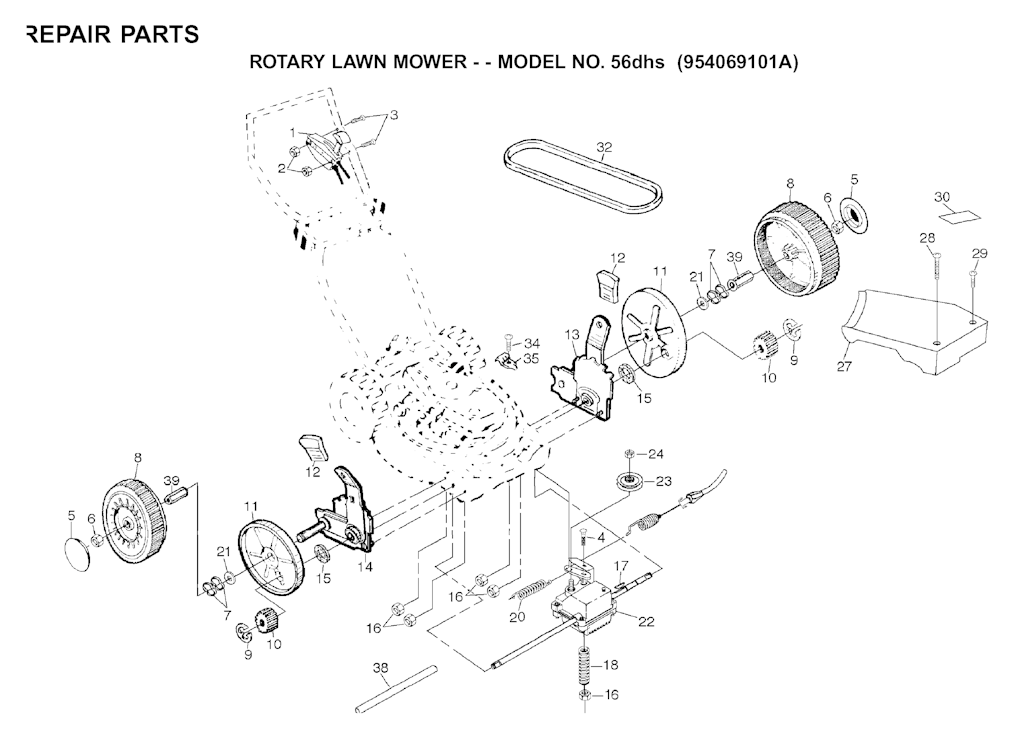 Explosionszeichnung Ersatzteile