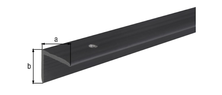 Alberts® Treppenkanten-Schutzprofil, 25x20 mm, Kunststoff, schwarz