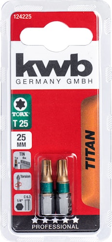 kwb 2 Bits 25mm Torx 25 Titan SB 124225
