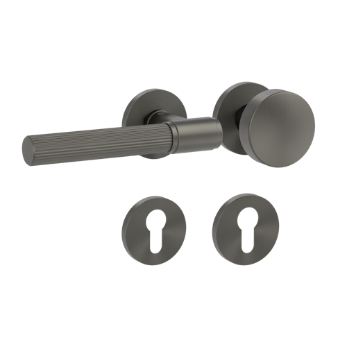 Griffwerk Wechselgarnitur VAYA 136 ARIS fast2fix Fast2Fix Rosetten rund Knopf R2 Kaschmirgrau R