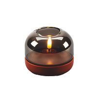 Konstsmide Weihnachtsbeleuchtung LED Kerze warmweiße LED terracotterfarbener Sockel