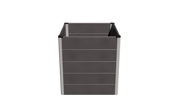 GroJa Solid Stecksystem Hochbeet Cube 70 x 70 x 75 cm Anthrazitgrau