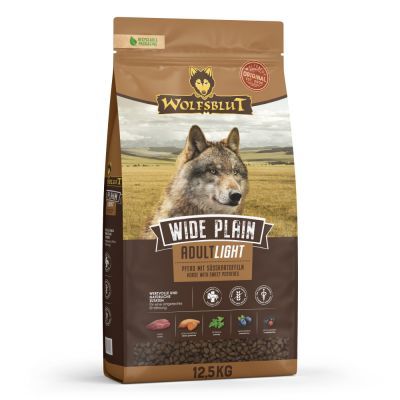 WOLFSBLUT Wide Plain Light Pferdefleisch mit Süßkartoffeln Hundetrockenfutter