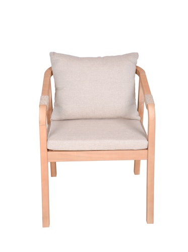 Garden Pleasure Gartenmöbel Set BOGOTA, Tisch 150 x 85 + 4 Sessel, Akazie / Rope Hellgrau / Kissen 100 % Polyester Hellgrau