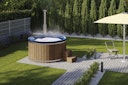 Vorschaubild Wolff Finnhaus Badebottich Hot Tub Typ 5 Ø 225 cm mit Acrylwanne, Massagesystem, Luftsprudelsystem & LED-Beleuchtung