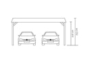 Vorschaubild Skan Holz Wendland - Walmdach Doppelcarport aus Leimholz Breite 630 cm