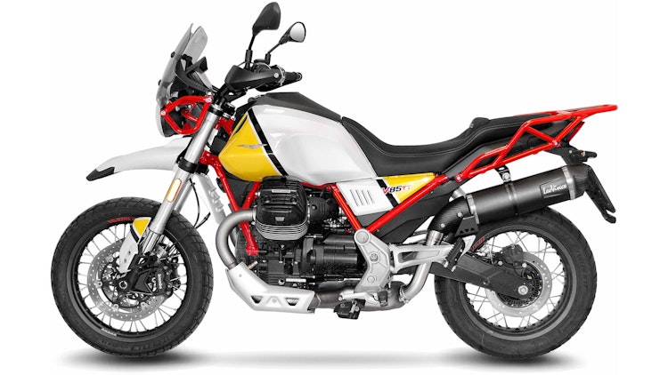 LeoVince SLIP-ON Edelstahl SBK LV ONE EVO Schwarz für MOTO GUZZI V85 TT