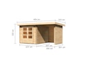 Vorschaubild Karibu Woodfeeling Gartenhaus Bastrup 4 naturbelassen - 28 mm