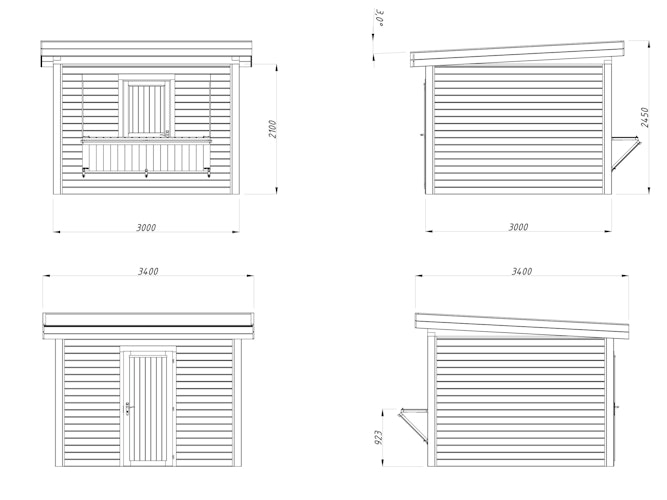 Palmako Marktstand Connect Lenna 8,3 m² Set 304