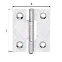 Vorschaubild Alberts® Scharnier, sendzimirverzinkt, LxB 31,5x25,8 mm 345365