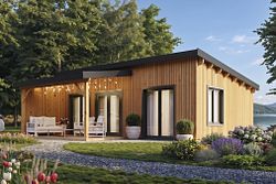 Wolff Finnhaus Gartenhaus Ferienhaus Verwall 41 - 68/88 mm