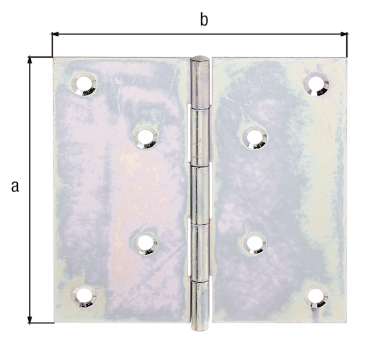 Alberts® Scharnier, sendzirmirverzinkt, LxB 100x100x1,2 mm 346027