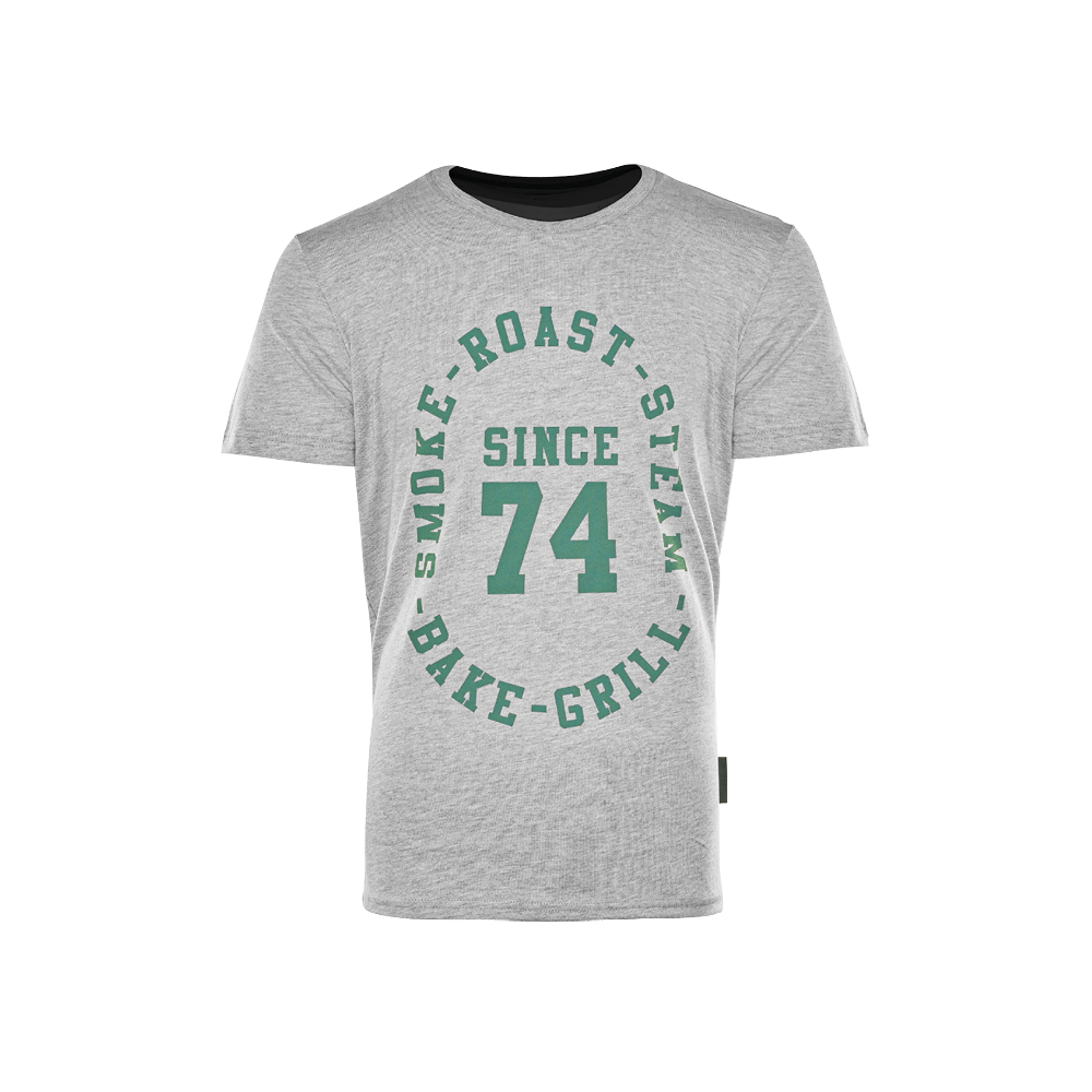 Big Green Egg T-Shirt - Since 74 - Grau/Grün XXL
