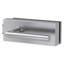 Vorschaubild Griffwerk Ganzglasdrehtürbeschlagset FABRICO mit L-Form-Griffpaar in Edelstahl / Graphitschwarz Studio/Office