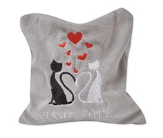 Aumüller Katzenspielkissen True love mittel hellgrau
