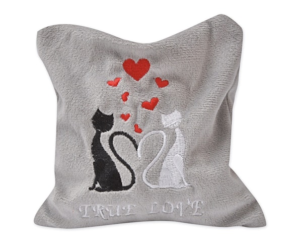 Aumüller Katzenspielkissen True love mittel hellgrau