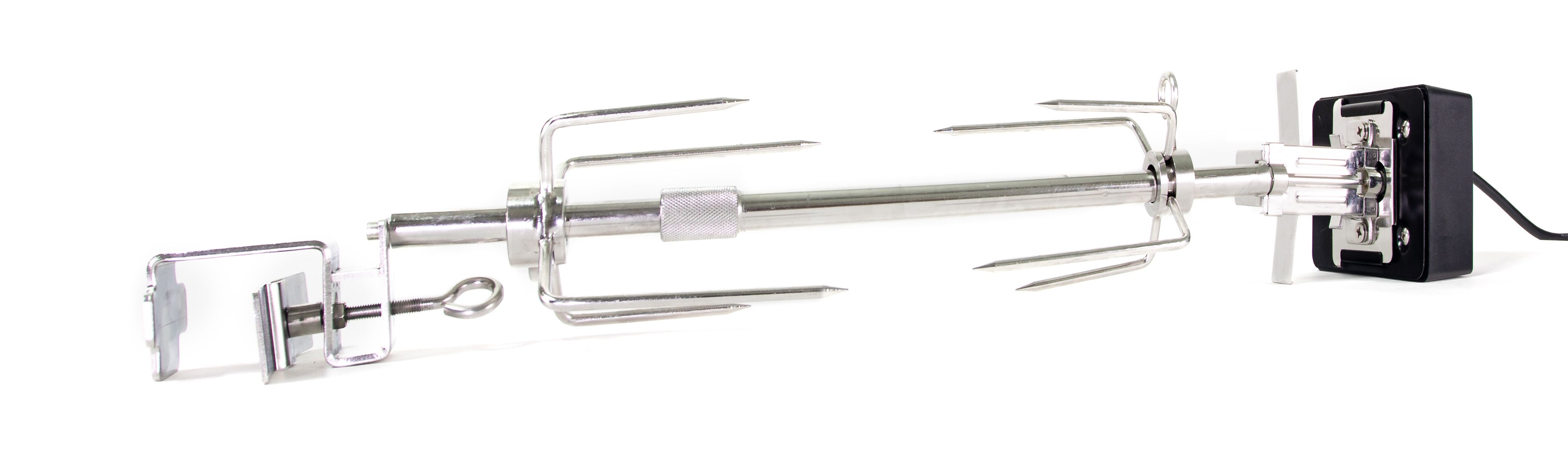 Grill Guru Drehspieß-Set Rotisserie für Gasgrill 4-Brenner