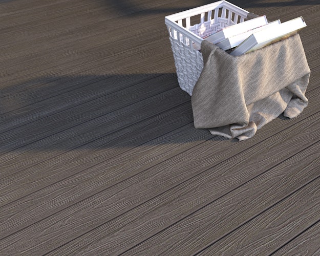 NewTechWood Deluxe Vintage WPC-Terrassendiele Hohlkammer Silver Gray  23 x 138 mm