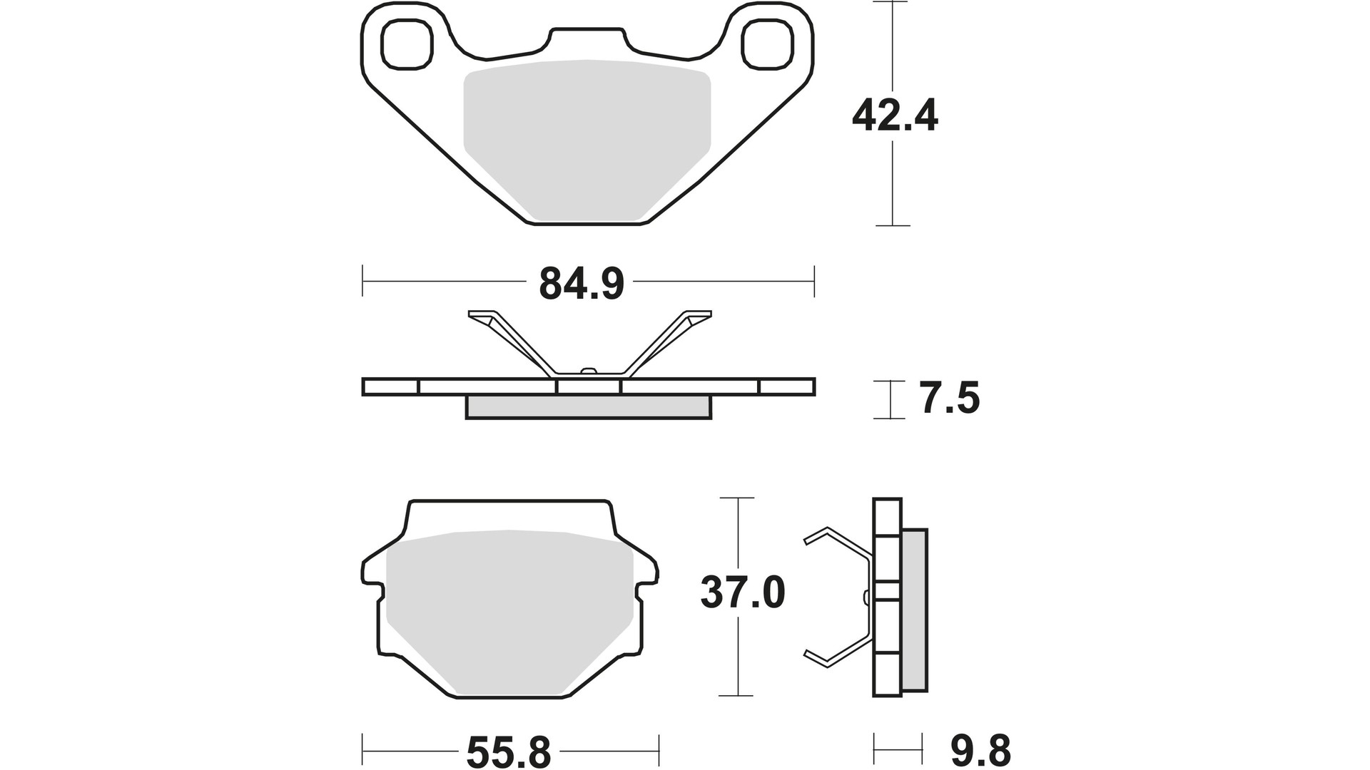 TRW Bremsbelag Typ SI Sintermetall mit ABE, Bremsbelag "MCB 667" Satz