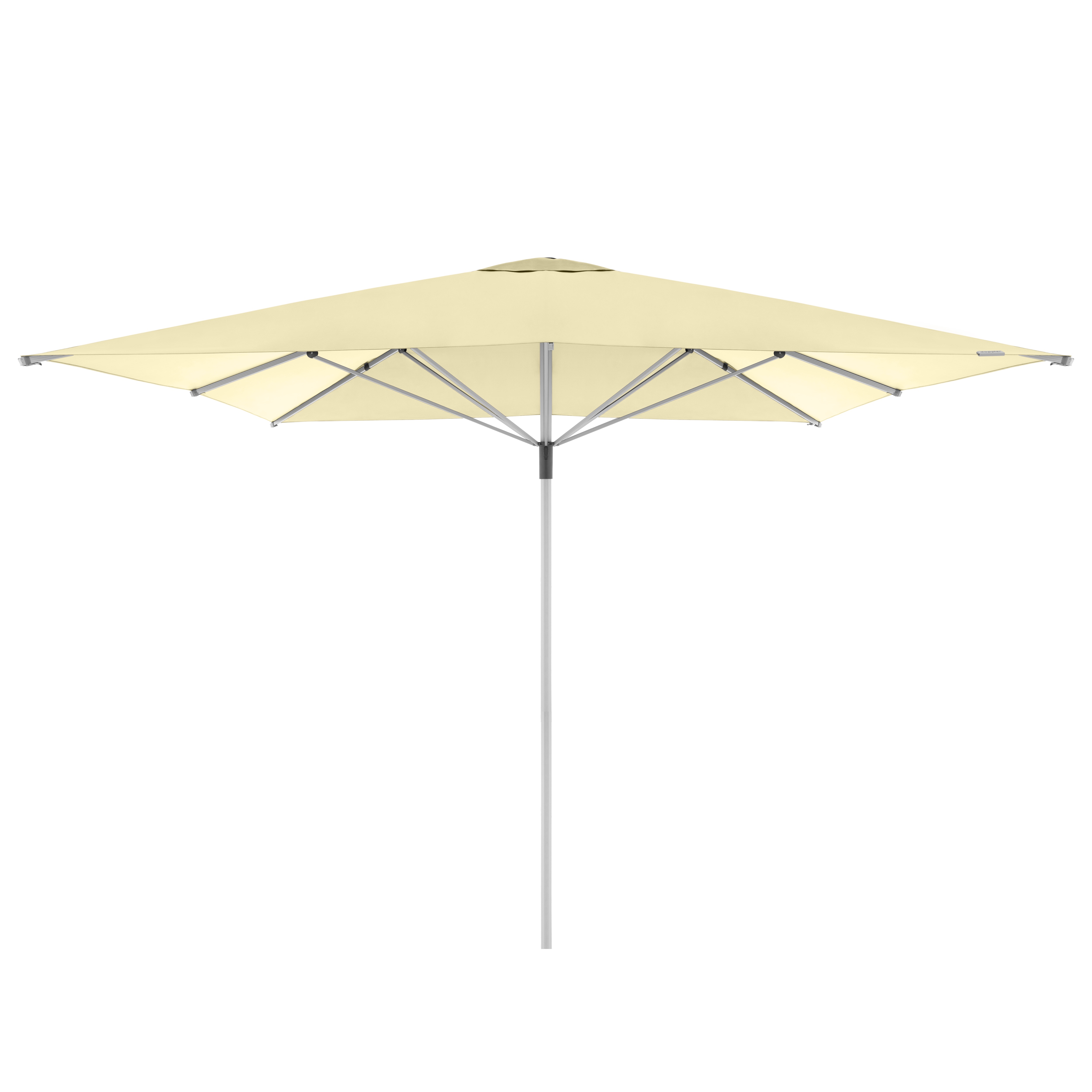 Doppler Mittelmastschirm TELESTAR 400 x 400 Telescope, Aluminium Silber / 100 % Polyester 180 g/m² Natur