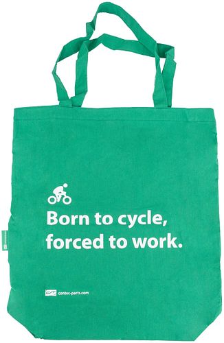 CONTEC Einkaufstasche Born to Cycle grün