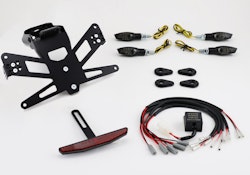 PROTECH Komplett-Set Plug and Play Kennzeichenhalter mit 4 LED-Blinkern X-SHAPE