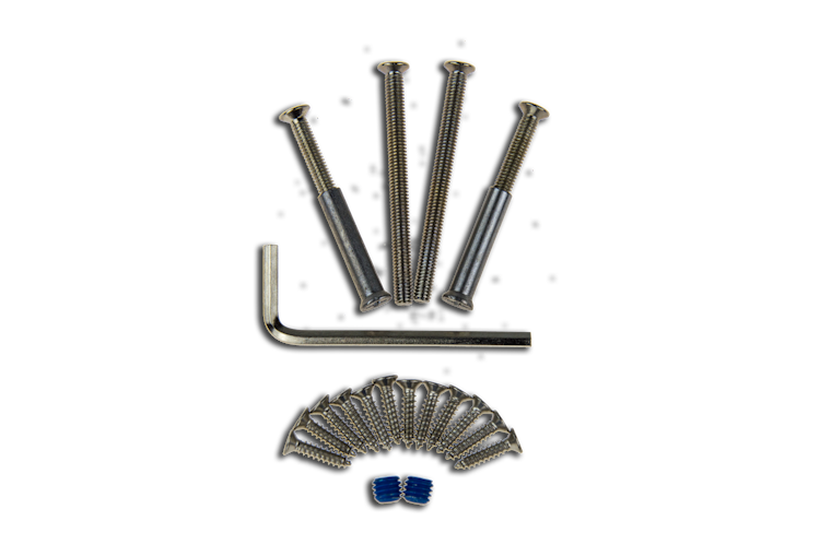 Griffwerk Wechselgarnitur CORINNA Chrom/Edelsathl - Schraubtechnik