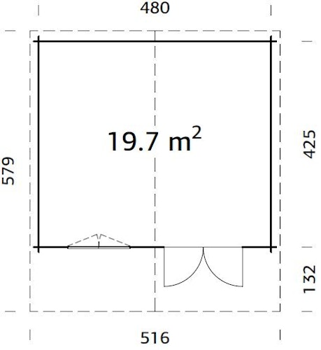 Palmako Gartenhaus Britta 19,7 m² - 40 mm