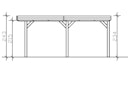 Vorschaubild Skan Holz Grunewald - Flachdach Carport aus Leimholz Breite 321 cm