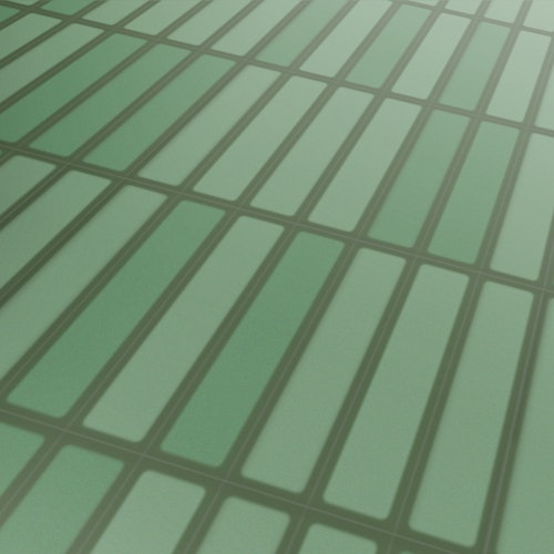 Revét Vinyl Wandfliese Butcherblock Grün Hochglanz 120 x 60 cm