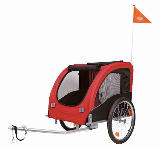 TRIXIE Fahrrad-Anhänger schwarz/rot